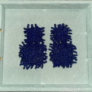 Bauble Bar Navy Beaded Earrings